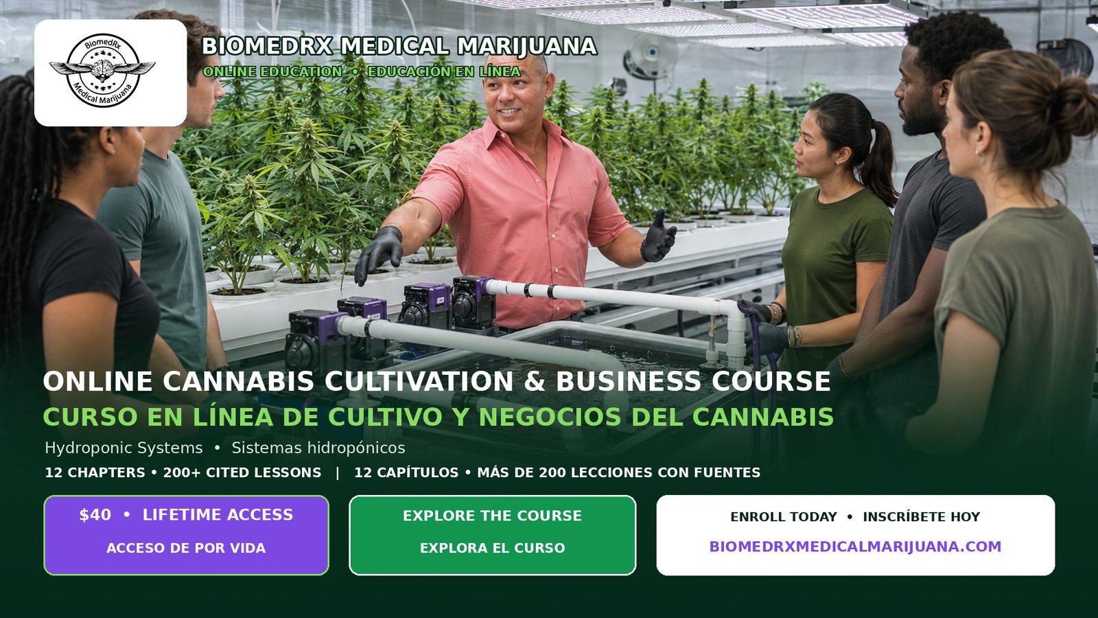 BiomedRx Medical Marijuana — Online Cannabis Cultivation & Business Course